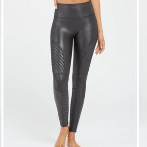 Spanx Moto Faux Leather Leggings